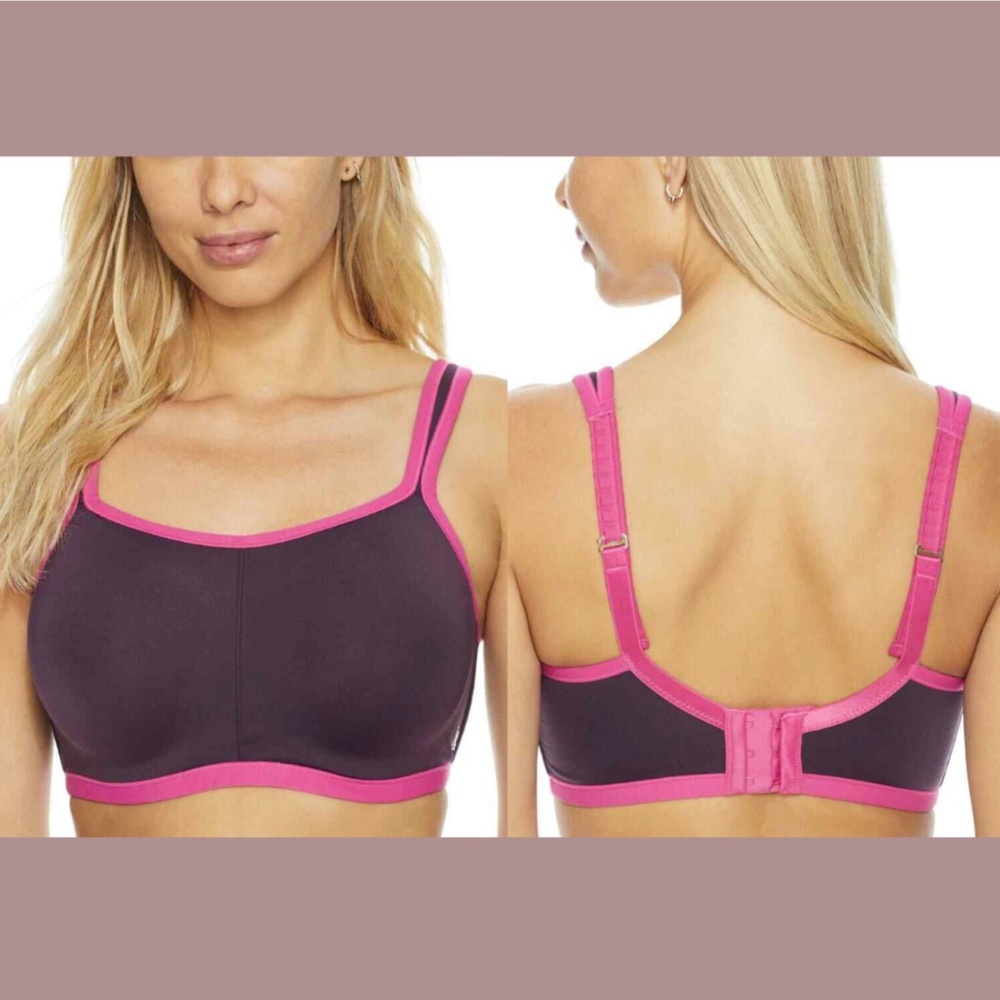 NWT Natori [ 32C ]‎ Yogi Convertible Sports Bra in Sumac /Electric Pink